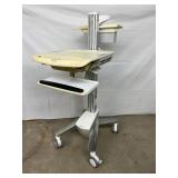 Ergotron SV41-41001 StyleView EMR Computer Desk Laptop Cart - Truly Ergonomic, Innovative Design, Easy-To Maneuver - Good Condition! Some Parts Yellowed Due To Fluorescent Lights!