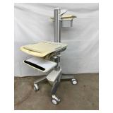 Ergotron SV41-41001 StyleView EMR Computer Desk Laptop Cart - Truly Ergonomic, Innovative Design, Easy-To Maneuver - Good Condition! Some Parts Yellowed Due To Fluorescent Lights!