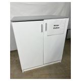 Double Door 2-Shelf Water Station Storage Cabinet - Good Condition Has Wear To Base On Left Side...