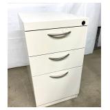 3-Drawer Pedestal Filing Cabinet with Lock - Sturdy Construction, Secure Storage, Single Lock - Great Condition! Has Key!