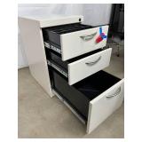 3-Drawer Pedestal Filing Cabinet with Lock - Sturdy Construction, Secure Storage, Single Lock - Great Condition! Has Key!