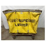 Bulk Laundry Hamper Basket Truck - Reinforced Frame, Spacious Storage, Increases Your Productivity - Wear & Tear But Works Good!