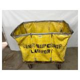 Bulk Laundry Hamper Basket Truck - Reinforced Frame, Spacious Storage, Increases Your Productivity - Wear & Tear But Works Good!