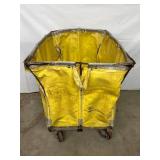 Bulk Laundry Hamper Basket Truck - Reinforced Frame, Spacious Storage, Increases Your Productivity - Wear & Tear But Works Good!