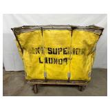 Bulk Laundry Hamper Basket Truck - Reinforced Frame, Spacious Storage, Increases Your Productivity - Wear & Tear But Works Good!