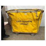 Bulk Laundry Hamper Basket Truck - Reinforced Frame, Spacious Storage, Increases Your Productivity - Wear & Tear But Works Good!