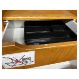 Computer Standing Desk with 2-Drawer Supply Storage - Keyboard Tray, Good Space for Monitor, Ergonomic - Great Condition!
