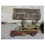 Quilt for repurposing, Fish Sign, C...