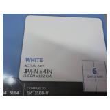 600 Office Depot White  3 1/3 x 4" ...