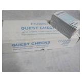 Case of 2500 Guest Checks...