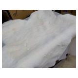 White Fur Star Shaped Area Rug 48" ...