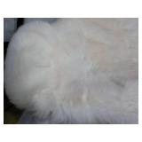 White Fur Star Shaped Area Rug 48" ...