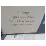 Yoshi 48 Plastic 7" White Tongs ...