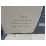 Yoshi 48 Plastic 7" White Tongs ...