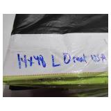 14′ x 48′ 5 oz. Black PE Tarp w/ Advertisement – Reused Billboard – 5 mil Lightweight Duty - A Grade