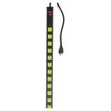 Monster Workshop Heavy-Duty Garage Power Strip Surge Protector - Mountable Heavy-Duty Wide-Spaced 12 Grounded AC Outlets with 6 ft Plug Chord- 1800 Joules