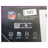NEW Logo Brands NFL 27.6" XL Round Tailgate Table with Bottom Shelf - Minnesota Vikings