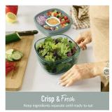 NEW Bentgo All-in-One Tinted Glass Salad Container - Soft Khaki Green/Gray