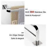 NEW NearMoon Double Bath Towel Bar - 22 Inches Chrome