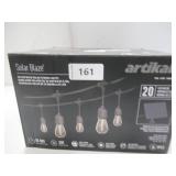 Artika Blaze 20 LED Bulb Outdoor Solar String Lights - 42 Feet - Matte Black