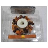 Luminara Set of Three Glass Ornaments with Flameless Tealight Candle - Harvest