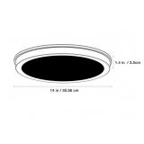 Energetic 14” Slim LED Flush Mount Light Fixture - 1 Light - Brushed Nickel