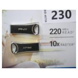 NEW PNY 64GB Elite-X USB 3.2 Flash Drive (2 Pack)