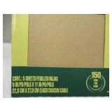 NEW 3 Packs of 3M 11 in. L x 9 in. W Fine Aluminum Oxide Sandpapers 150 Grit - 5 Sheets per Pack
