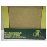 NEW 3 Packs of 3M 11 in. L x 9 in. W Fine Aluminum Oxide Sandpapers 100 Grit - 5 Sheets per Pack