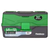 NEW Flambeau Outdoors 6383FTK Adventurer 3-Tray Tackle Box Kit, Complete Starter Fishing Tackle Kit with Hooks, Bobbers, Stringer, and More, Green
