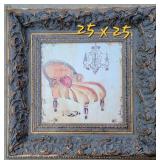Romantic Ornately Framed Print ~ Crazy Chaise Romantic Ornately Framed Print ~ Crazy Chaise
