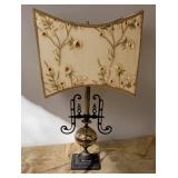 Beautiful Crewelwork Shade Victorian Inspired Table Lamp Beautiful Crewelwork Shade Victorian Inspired Table Lamp