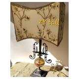 Beautiful Crewelwork Shade Victorian Inspired Table Lamp Beautiful Crewelwork Shade Victorian Inspired Table Lamp