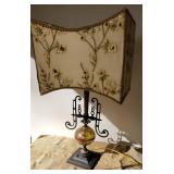 Beautiful Crewelwork Shade Victorian Inspired Table Lamp Beautiful Crewelwork Shade Victorian Inspired Table Lamp