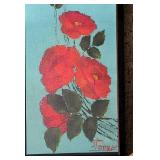 Artist Signed Rose Bouquet Framed Art Artist Signed Rose Bouquet Framed Art