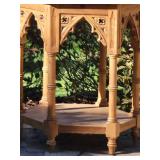 Gothic Carved Pine Side Table Gothic Carved Pine Side Table