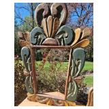 Carved Pine Southwestern Painted Frame Carved Pine Southwestern Painted Frame