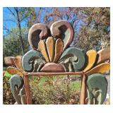 Carved Pine Southwestern Painted Frame Carved Pine Southwestern Painted Frame