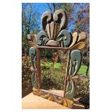Carved Pine Southwestern Painted Frame Carved Pine Southwestern Painted Frame