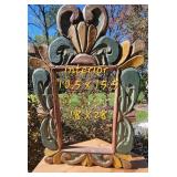 Carved Pine Southwestern Painted Frame Carved Pine Southwestern Painted Frame