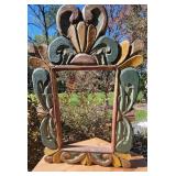Carved Pine Southwestern Painted Frame Carved Pine Southwestern Painted Frame