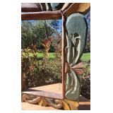 Carved Pine Southwestern Painted Frame Carved Pine Southwestern Painted Frame