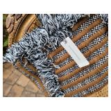 Anthropologie Taupe White Black Gabi Braided Fringe Boho Festival Tote Bag, NWT Anthropologie Taupe White Black Gabi Braided Fringe Boho Festival Tote Bag, NWT