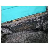 Kurt Keiger London Teal Quilted Bird Head Handbag Purse, as Kurt Keiger London Teal Quilted Bird Head Handbag Purse, as