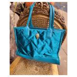 Kurt Keiger London Teal Quilted Bird Head Handbag Purse, as Kurt Keiger London Teal Quilted Bird Head Handbag Purse, as