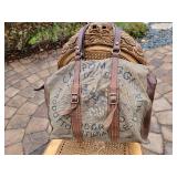 Campomaggi Canvas and Leather Lavata Fibbie Bag Campomaggi Canvas and Leather Lavata Fibbie Bag