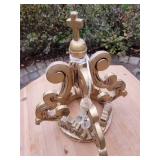 Gold Gilt Carved Wooden Crown Décor Gold Gilt Carved Wooden Crown Décor
