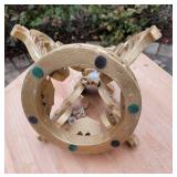 Gold Gilt Carved Wooden Crown Décor Gold Gilt Carved Wooden Crown Décor