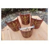 Vintage Painted Metal Wall Sconce Shades ~ 4 Vintage Painted Metal Wall Sconce Shades ~ 4