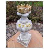 Ornate Tall Tuscan Carved Wood Candle Holder Ornate Tall Tuscan Carved Wood Candle Holder
